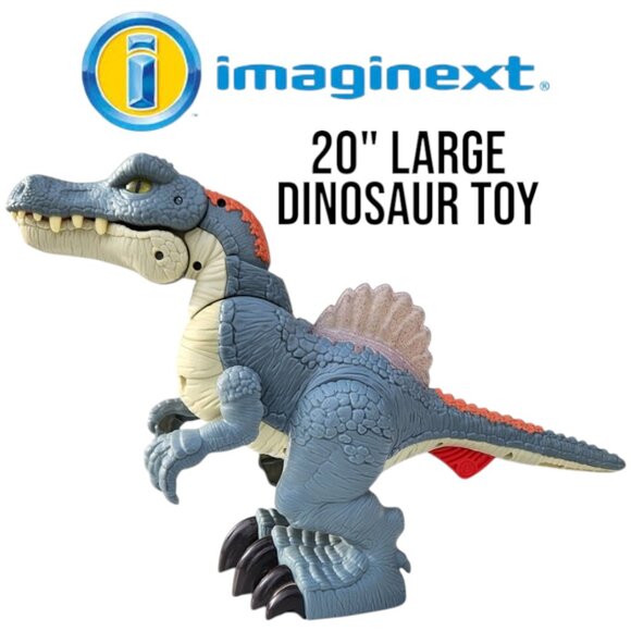 Fisher-Price Imaginext LARGE Jurassic World Dinosaur Spinosaurus Toy With Lights - Picture 1 of 9